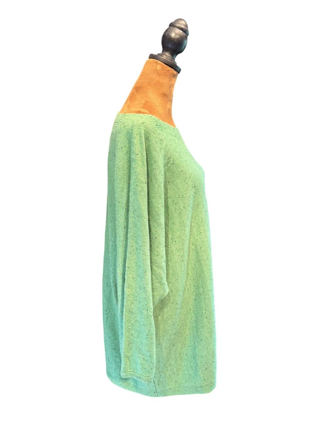 J. Jill Speckled Green Cotton Rayon Sweater