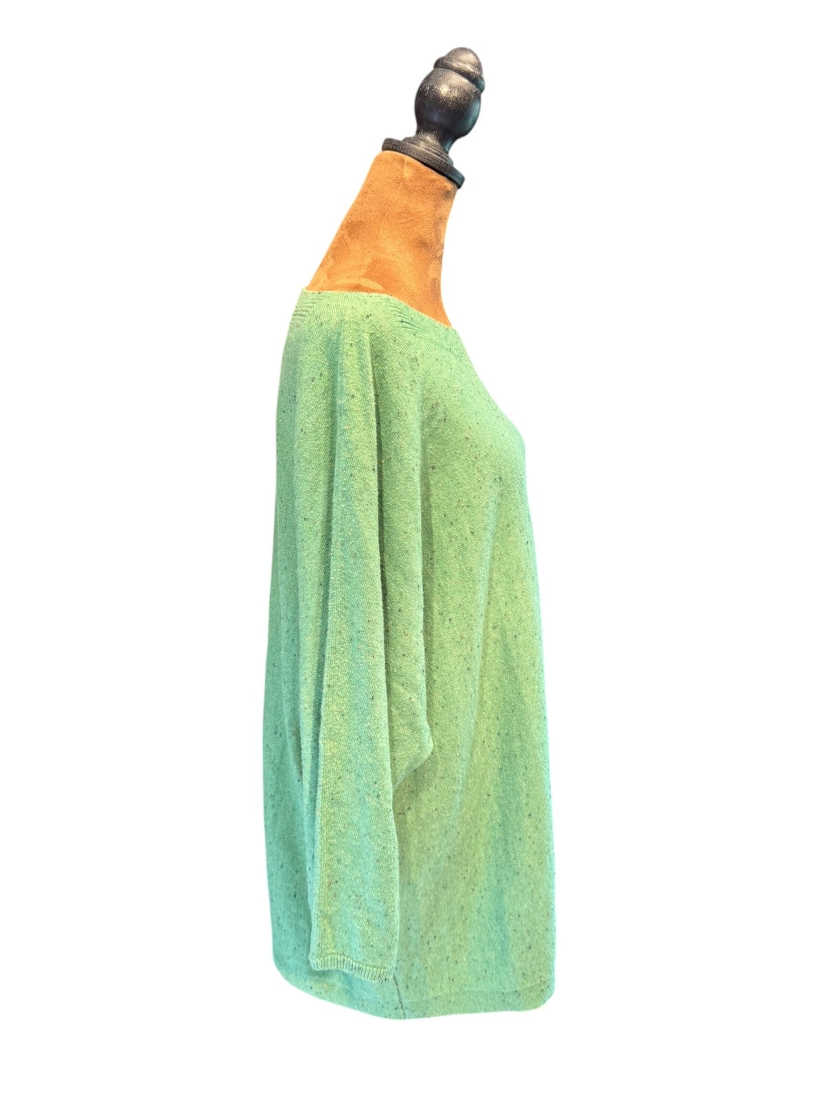 J. Jill Speckled Green Cotton Rayon Sweater