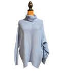 Light Blue Oversized Turtleneck Sweater