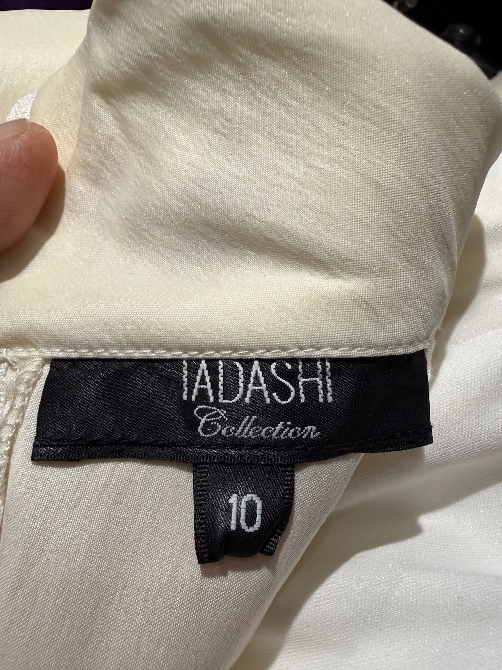 Tadashi Collection Elegant Ivory Wrap Blouse
