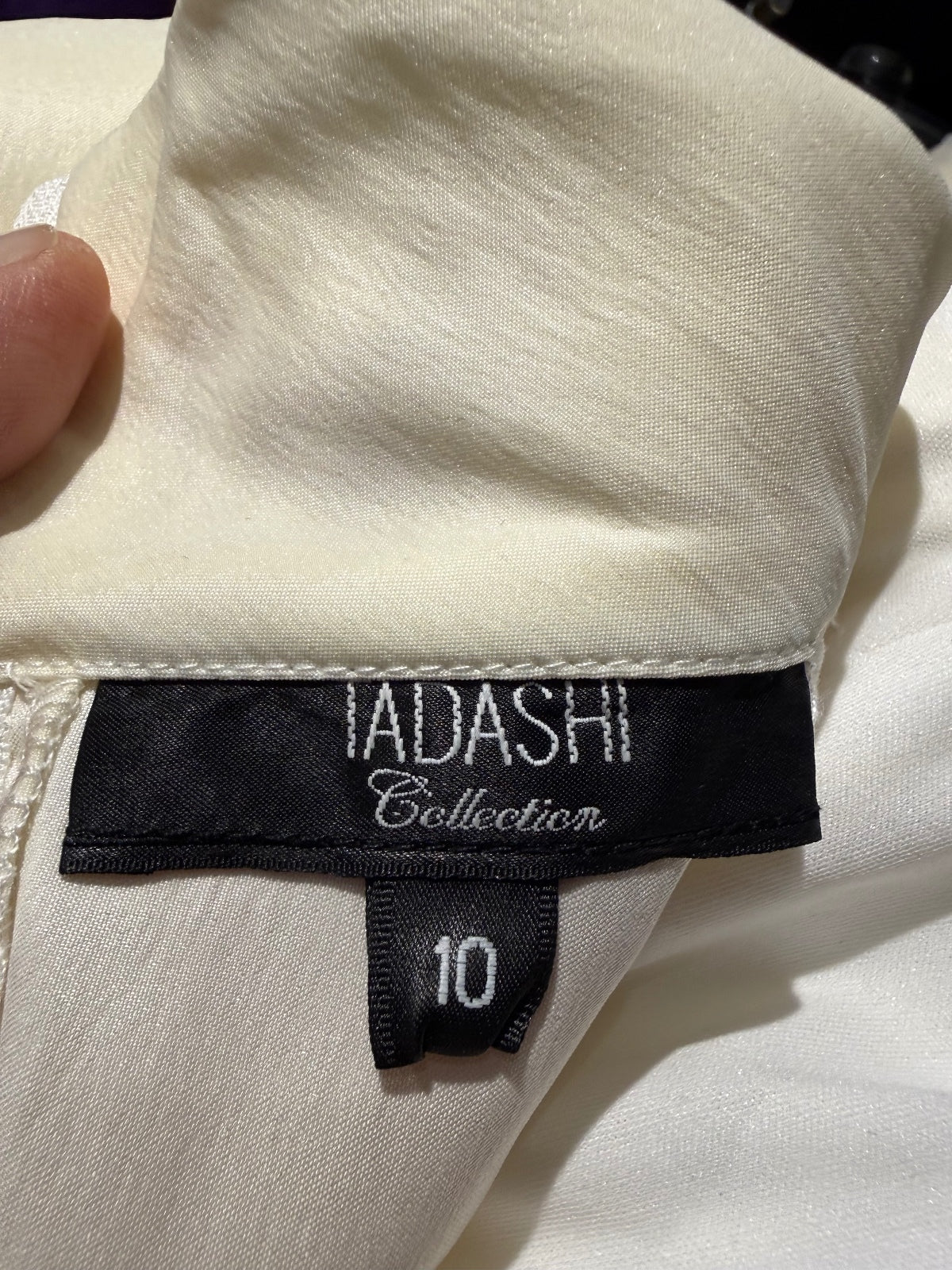 Tadashi Collection Elegant Ivory Wrap Blouse
