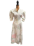 Vintage Pea Patch Floral Lace Collar Dress