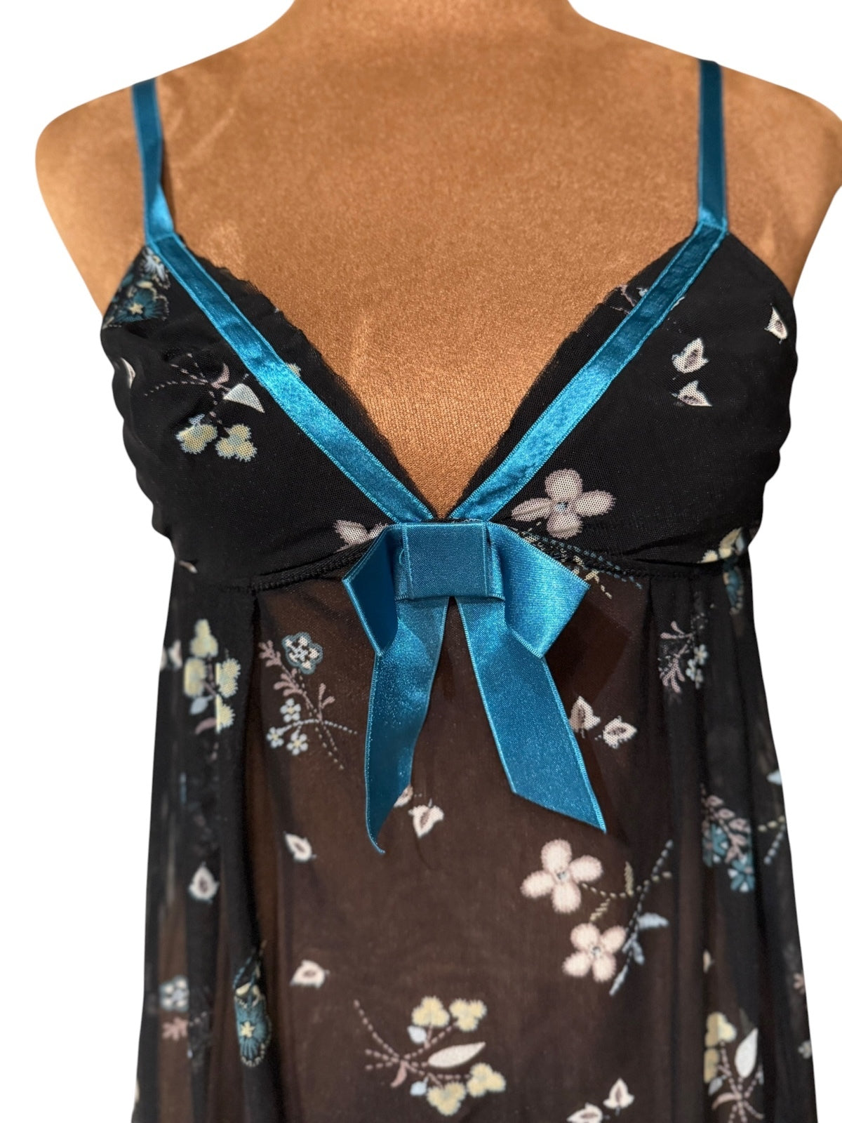 Victoria's Secret Angel Sheer Floral Babydoll Nightwear Size M