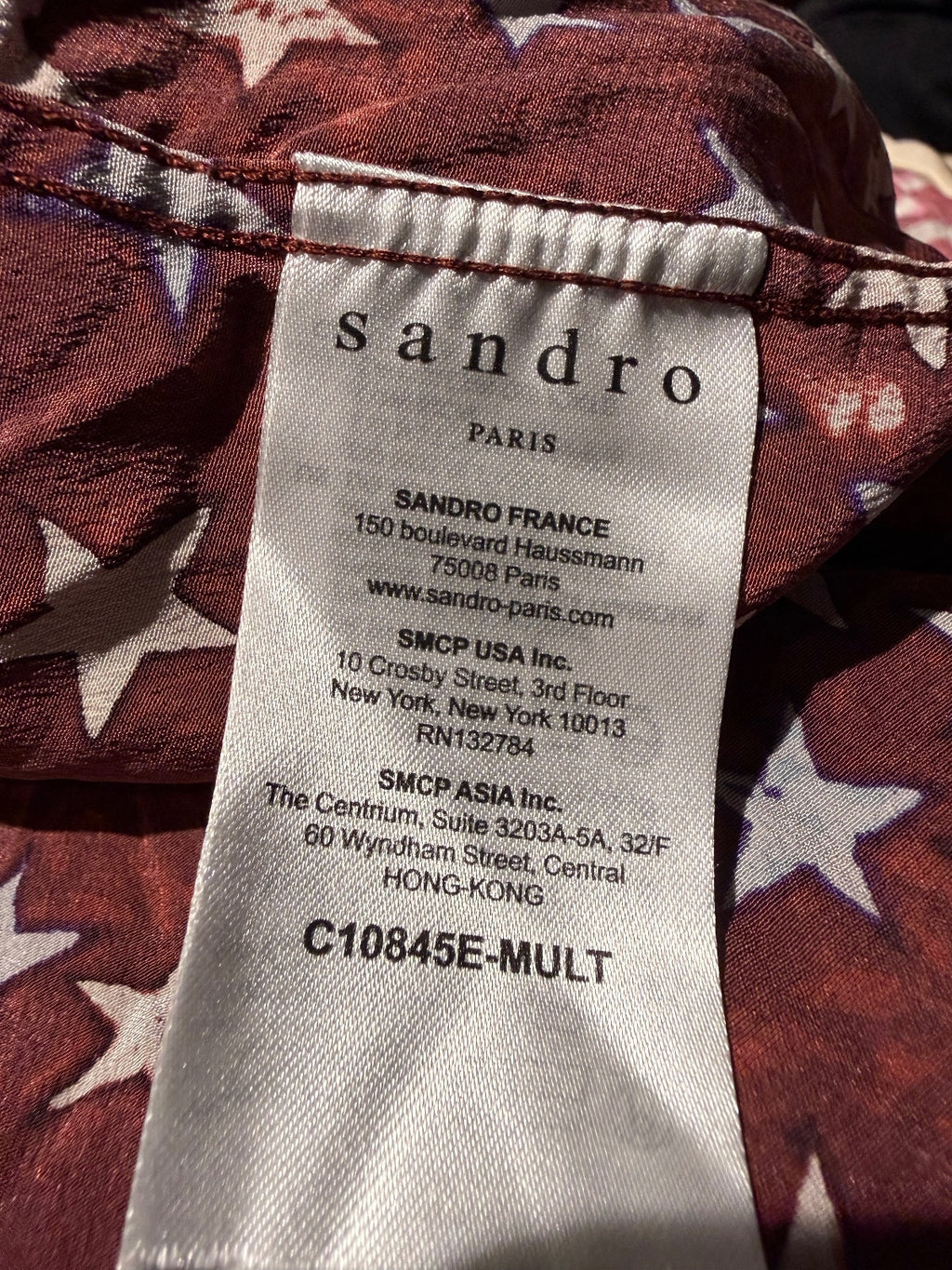Sandro Paris Star-Print Button-Up Shirt