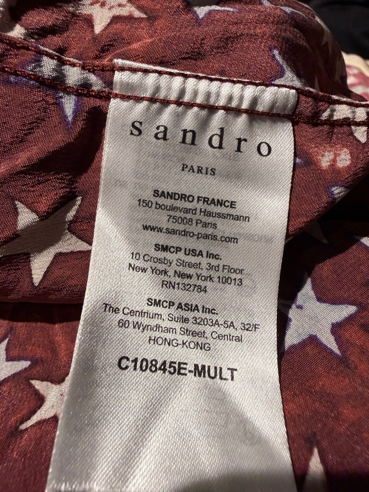 Sandro Paris Star-Print Button-Up Shirt