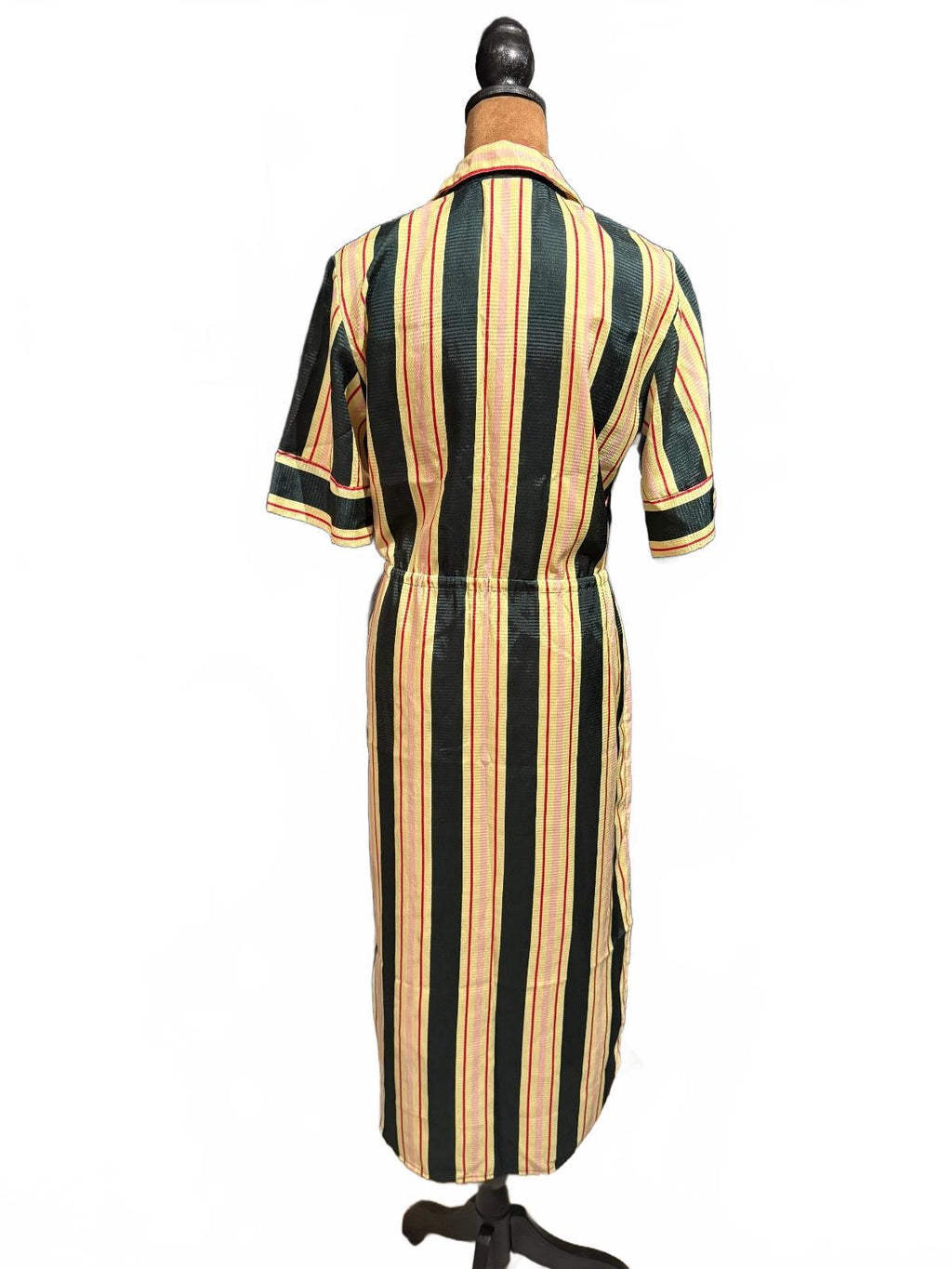 Scotch & Soda Striped Button-Down Midi Dress with Drawstring Waist