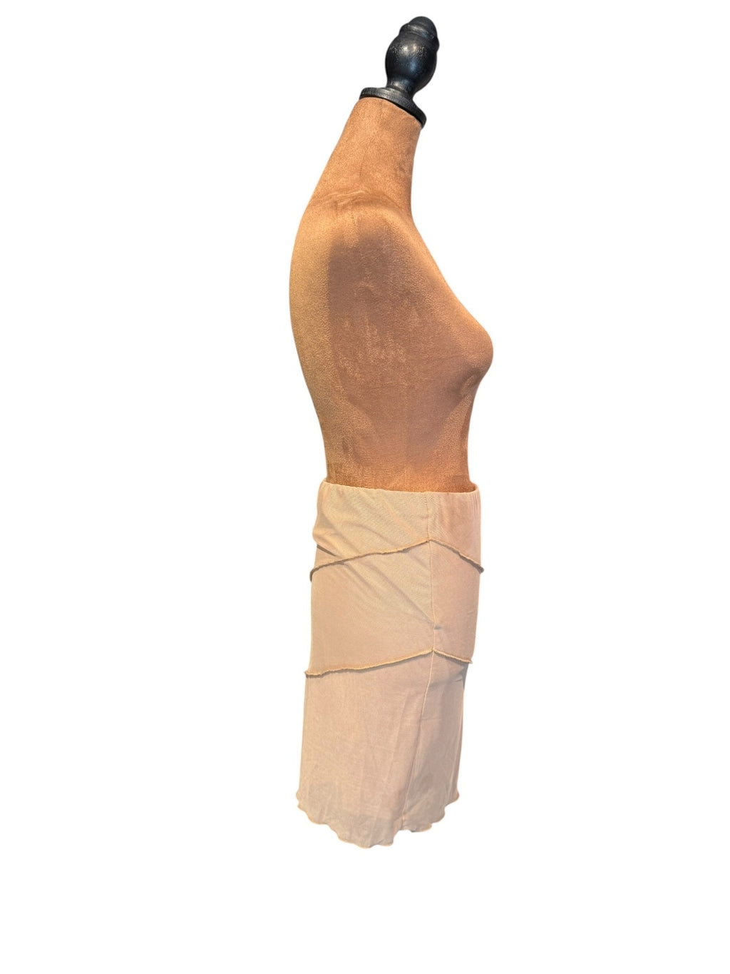 Princess Polly Beige Mesh Mini Skirt with Seam Detail