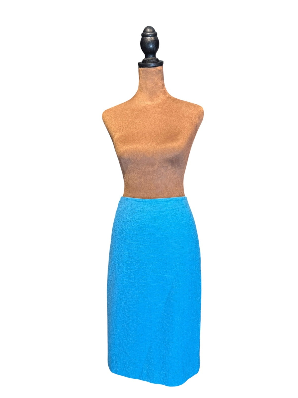 Lafayette 148 New York Blue Textured Pencil Skirt