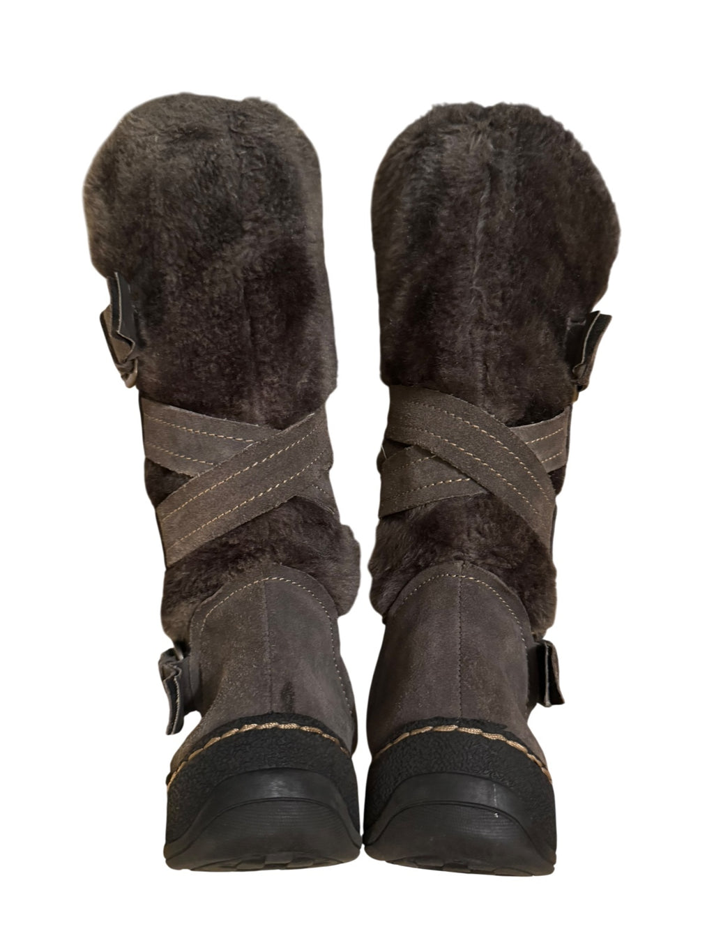 G.H. Bass & Co. Women's Brown Suede Shearling Lined Winter Boots