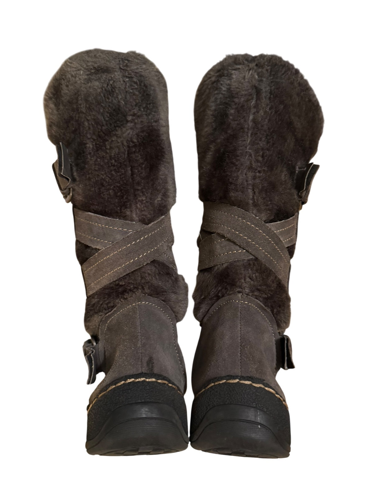 G.H. Bass & Co. Women's Brown Suede Shearling Lined Winter Boots