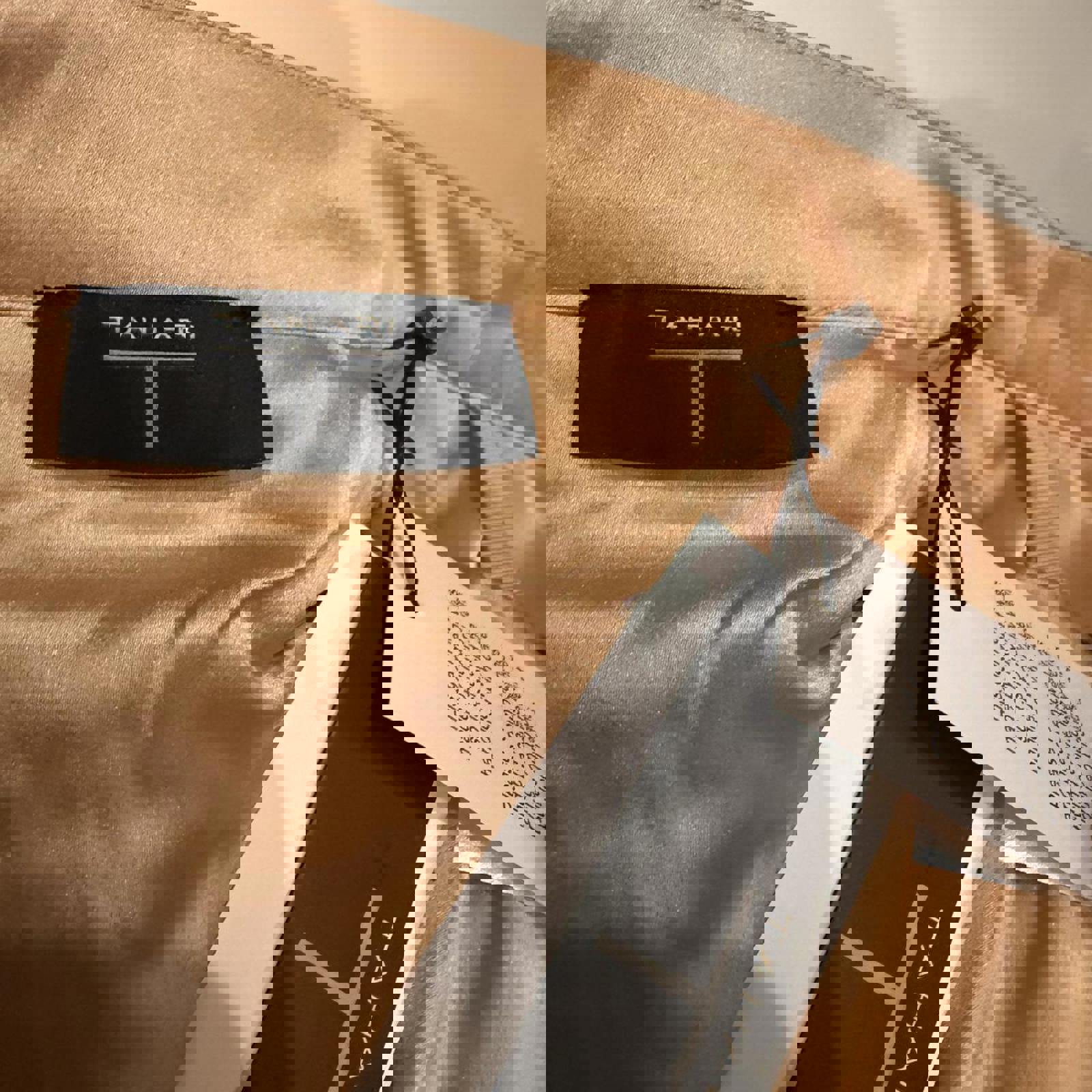 Elie Tahari Golden Pleated Midi Skirt with Sequin Detail