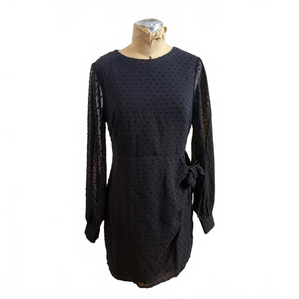 Lulus Black Dot Dress Size M