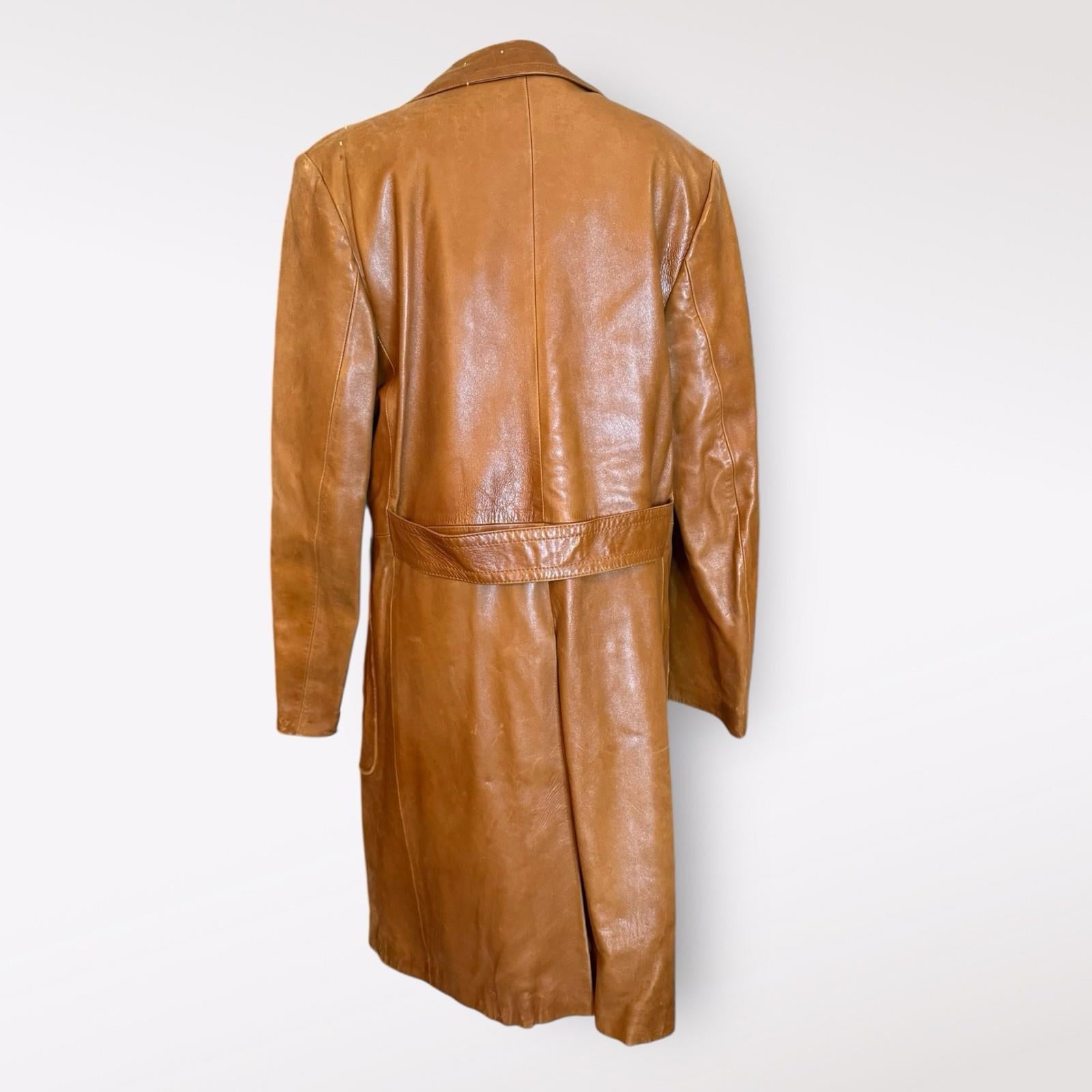 Cortefiel Brown Leather Trench