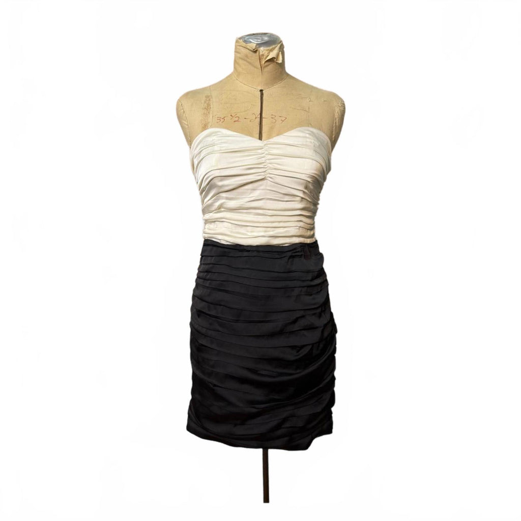 Express Black and Cream Mini Dress Size 6