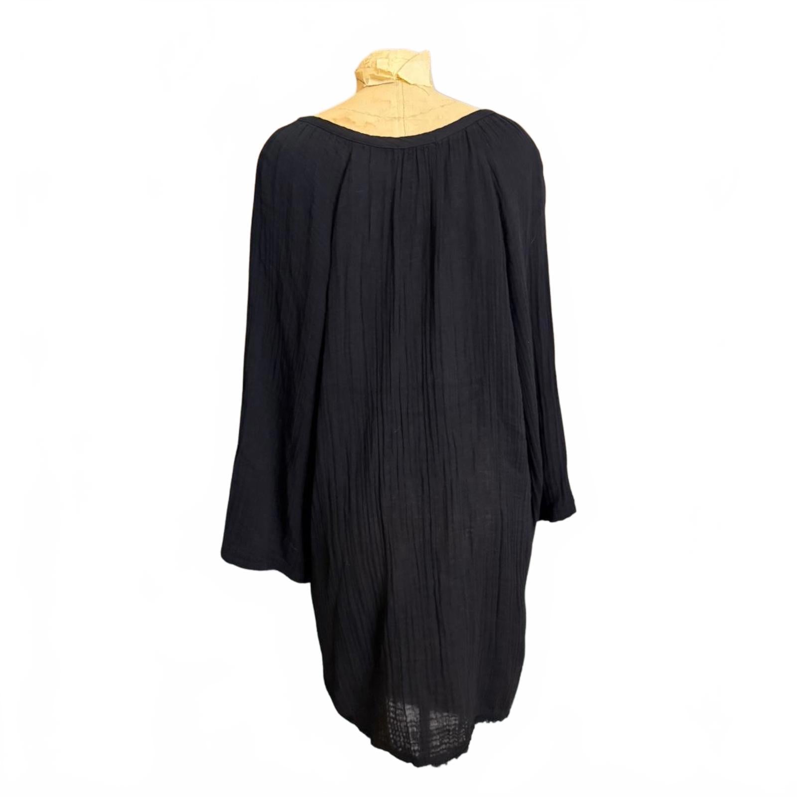Michael Stars Black Pleated Tunic Dress
