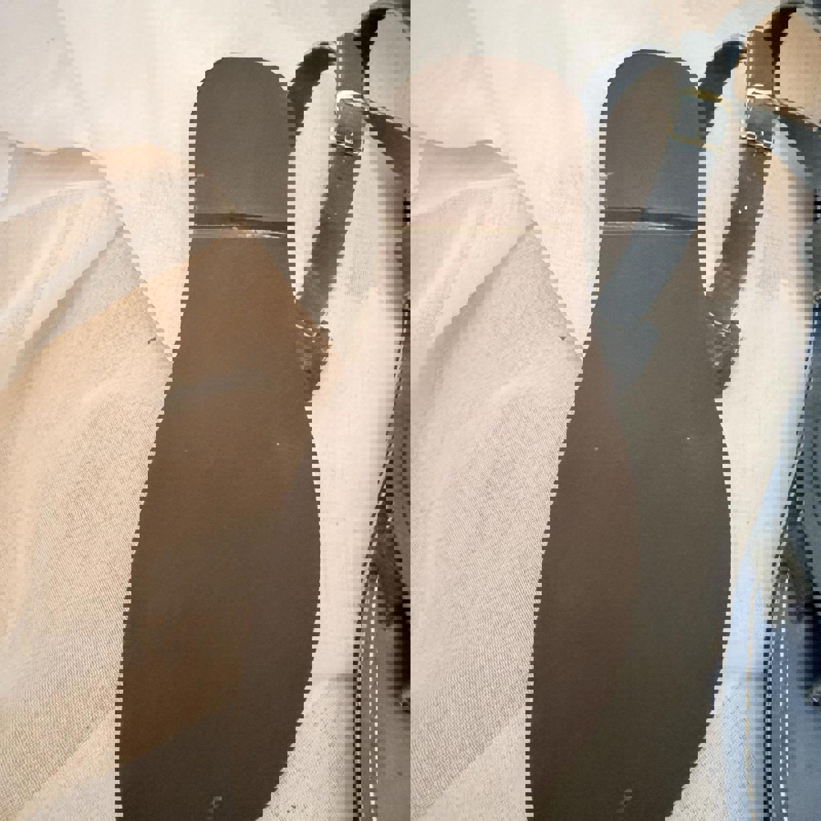 Kino Blue Leather Sandals with Tassels