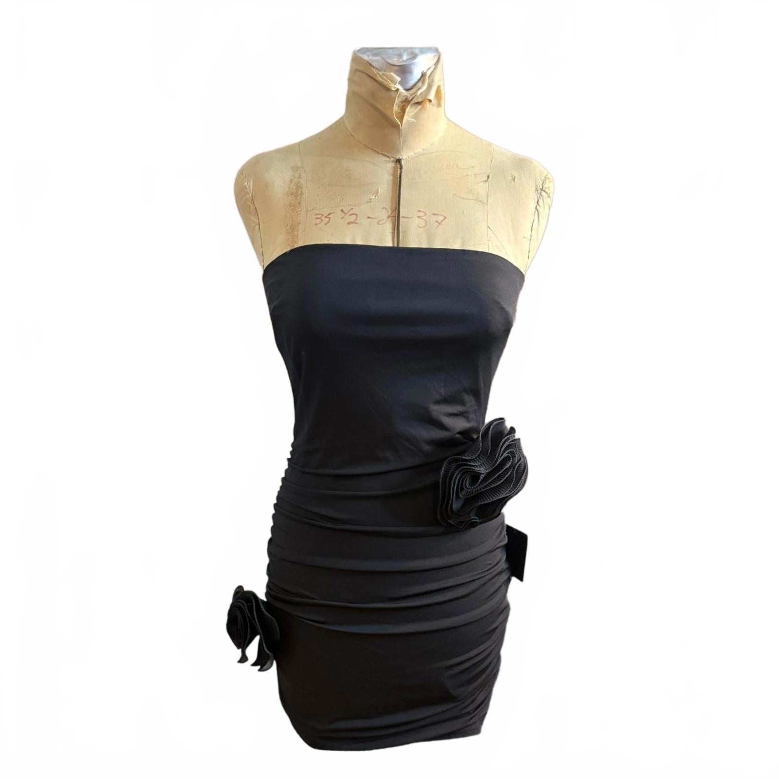 Lulus Strapless Black Dress Size M