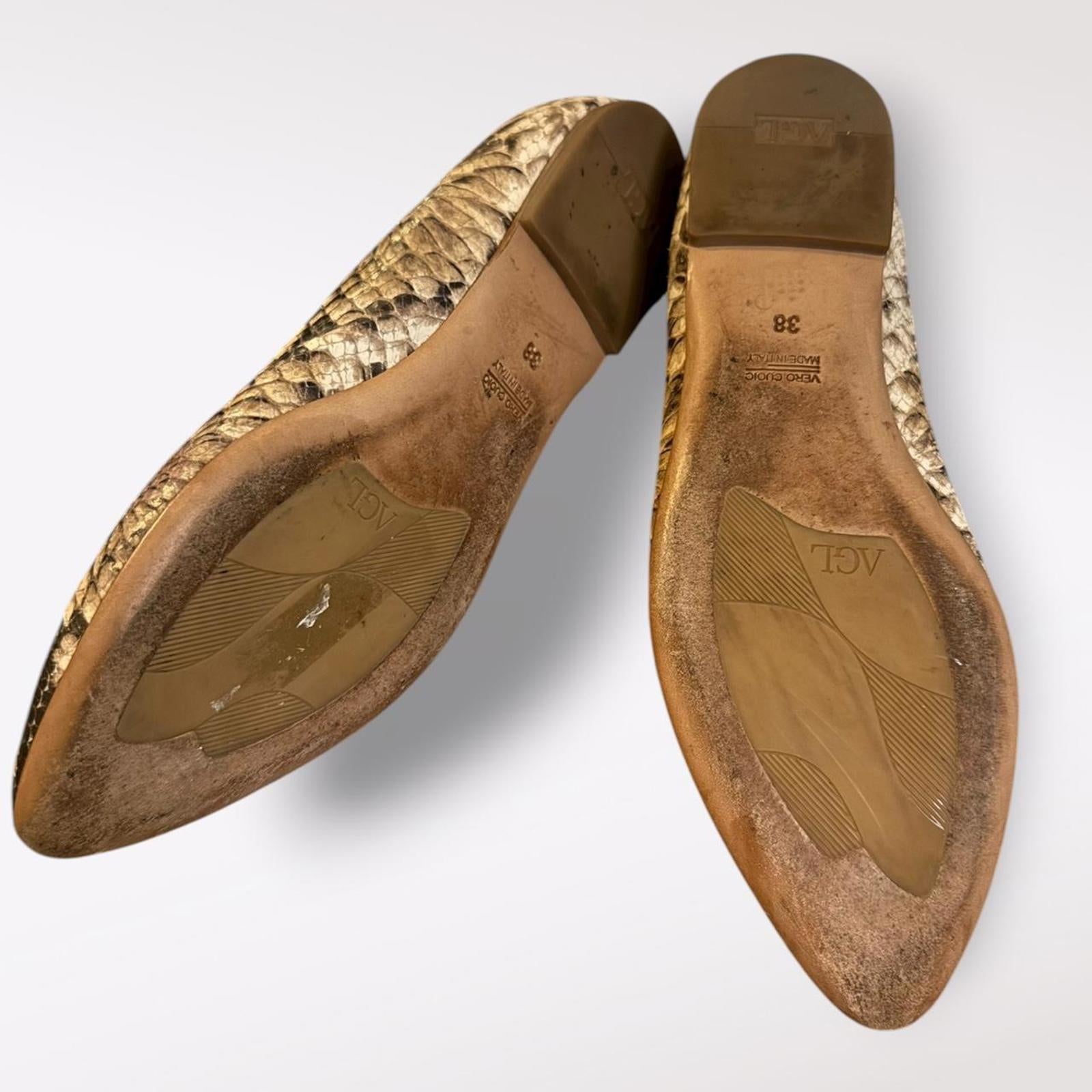 AGL Women's Snakeskin Flats Italy