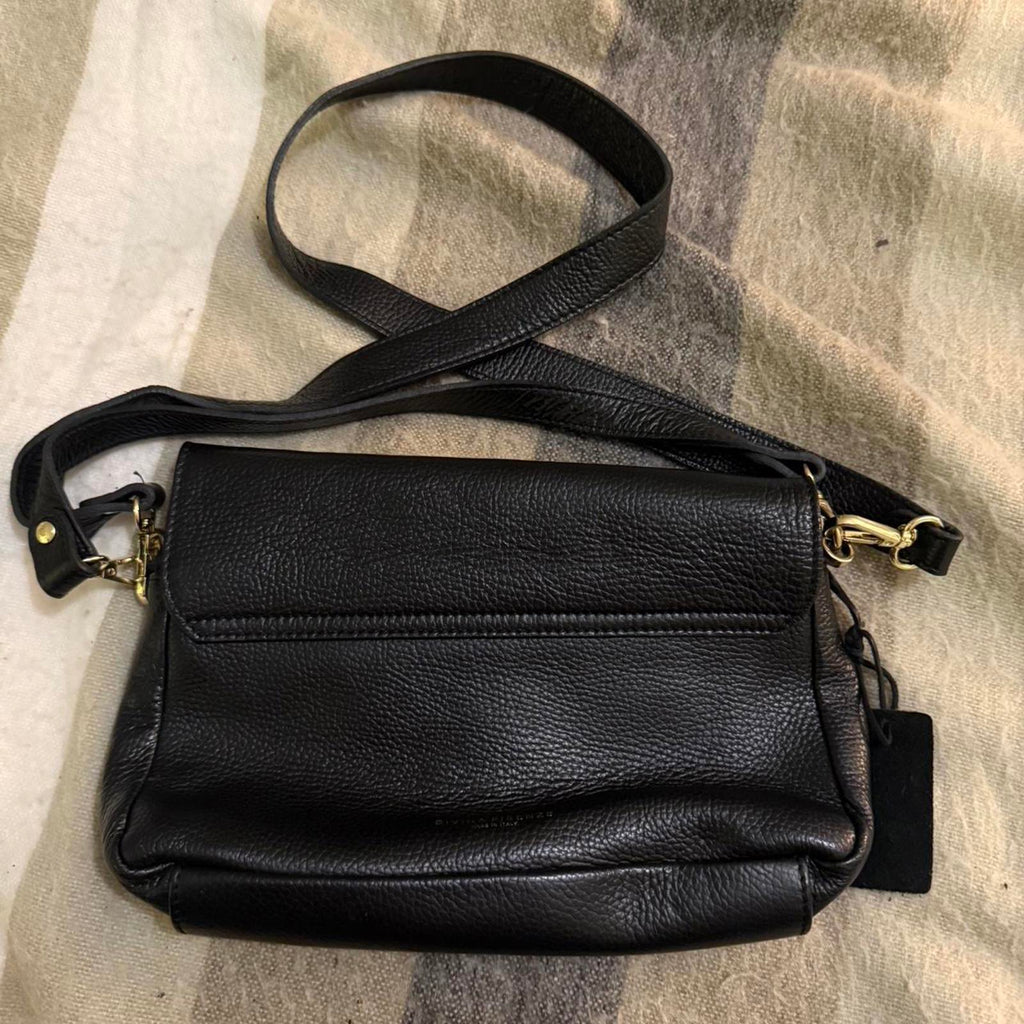 Divina Firenze Black Leather Crossbody Bag