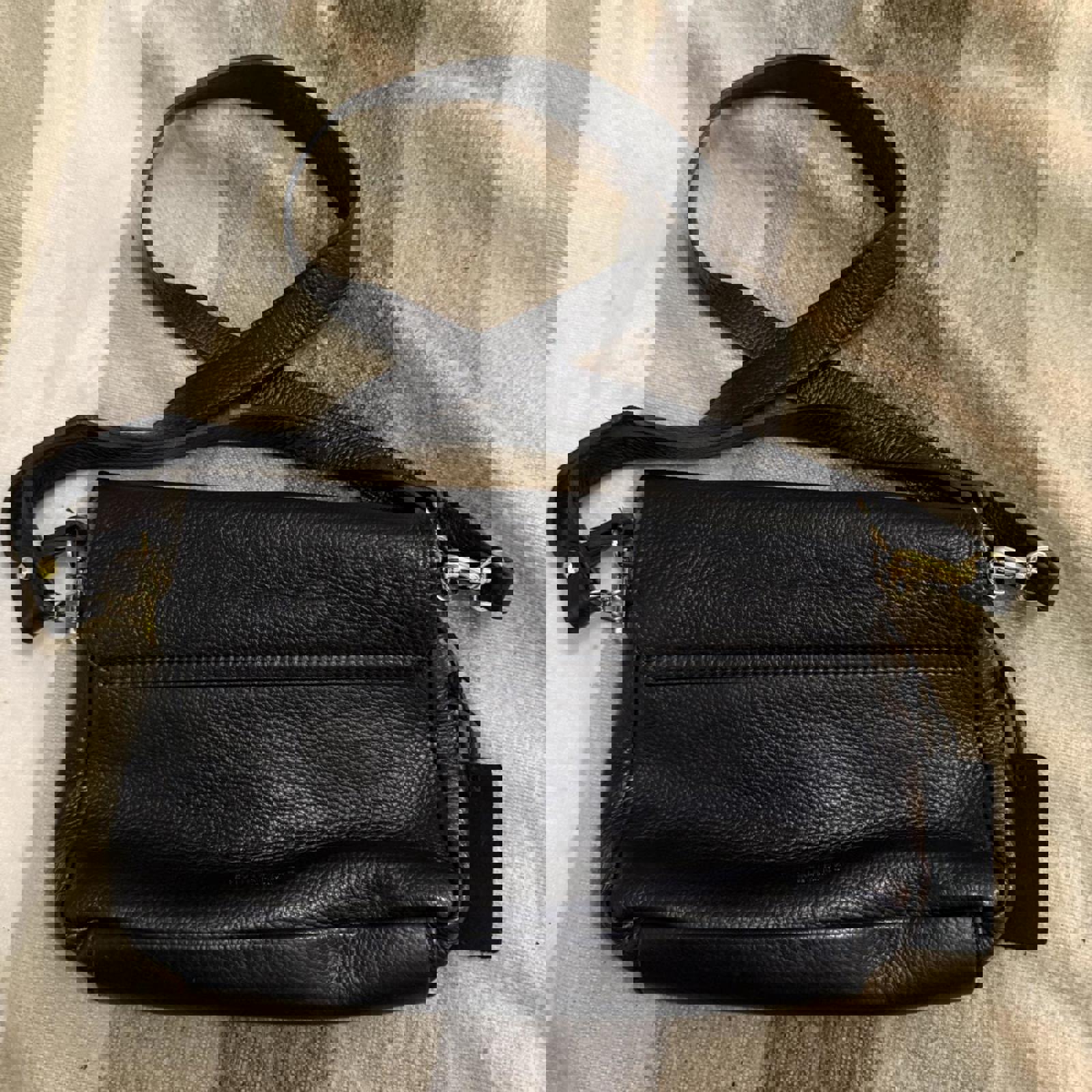 Divina Firenze Black Leather Crossbody Bag