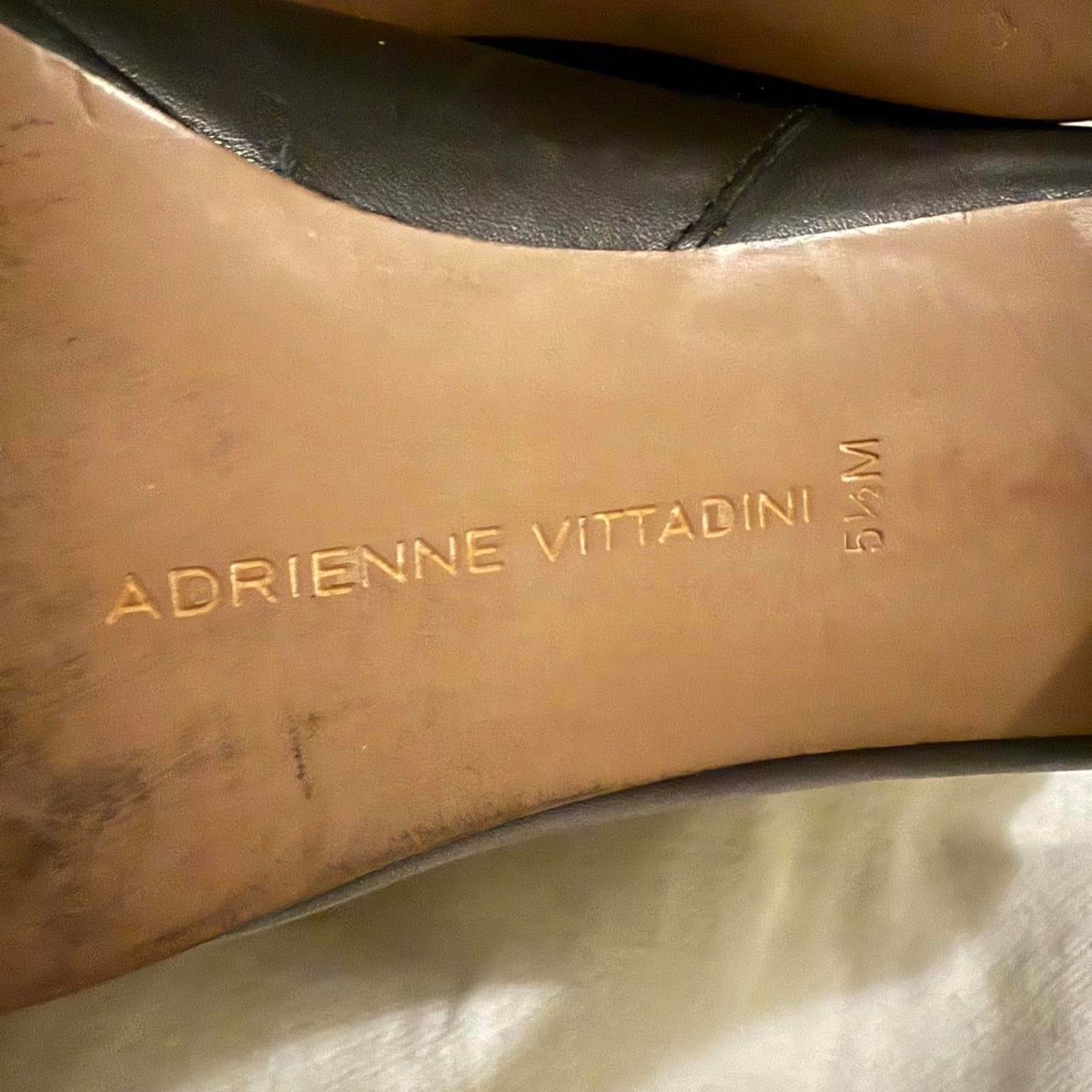 Adrienne Vittadini Black Leather Pointed Toe Ankle Boots with Fold-Over Cuff