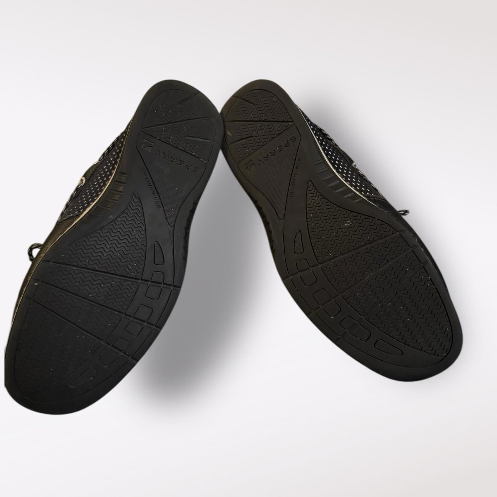 Sperry Top-Sider Black Leather Boat Shoes