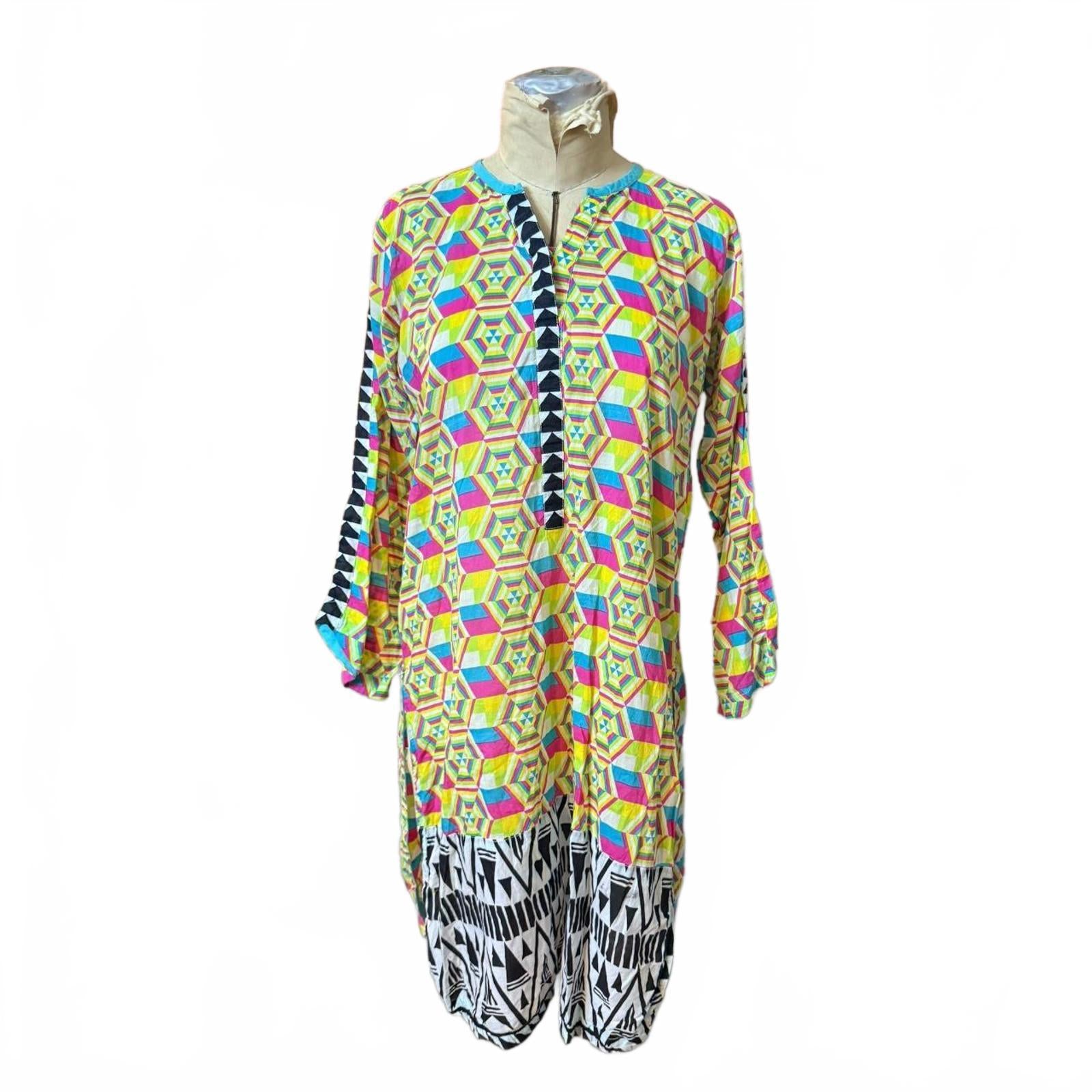 Senorita Colorful Tunic Top Size XS