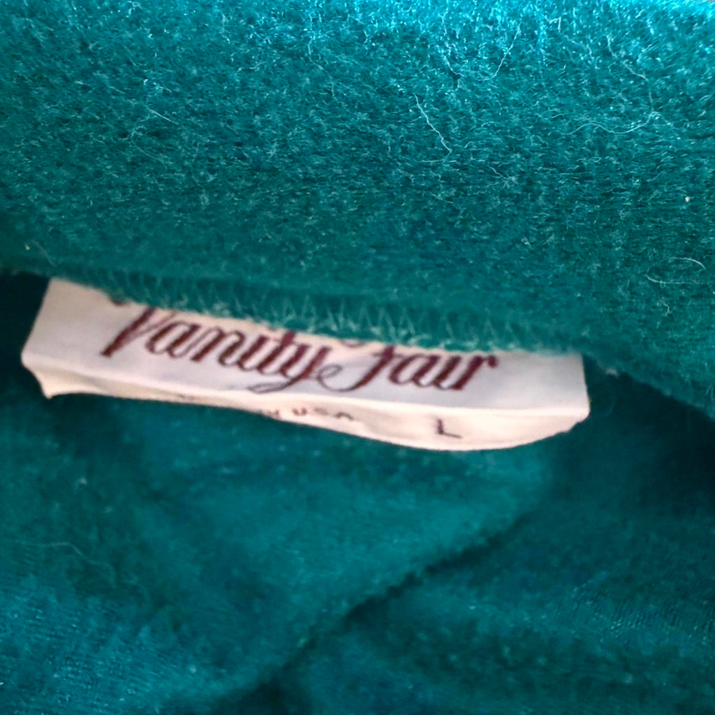 Vintage Vanity Fair Teal Long Robe with Belt