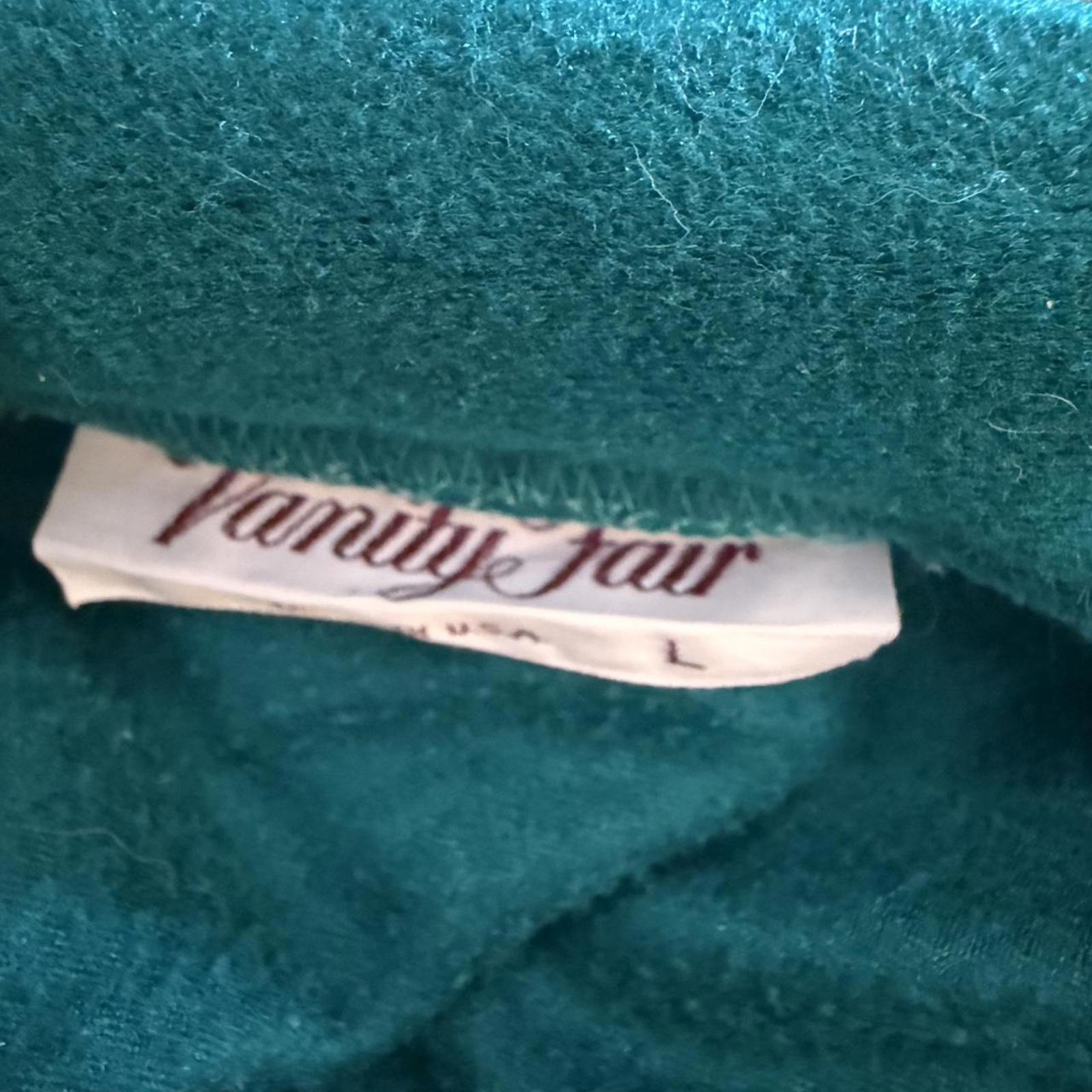 Vintage Vanity Fair Teal Long Robe with Belt