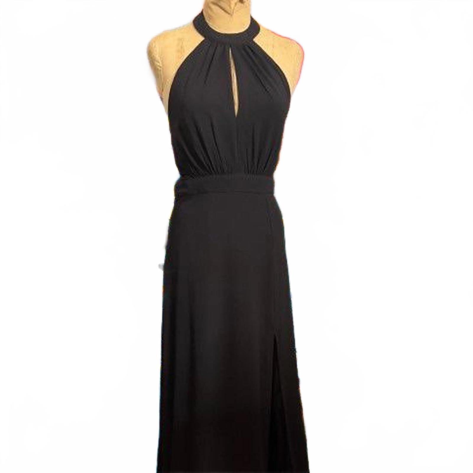 Lulus Black Halter Maxi Dress