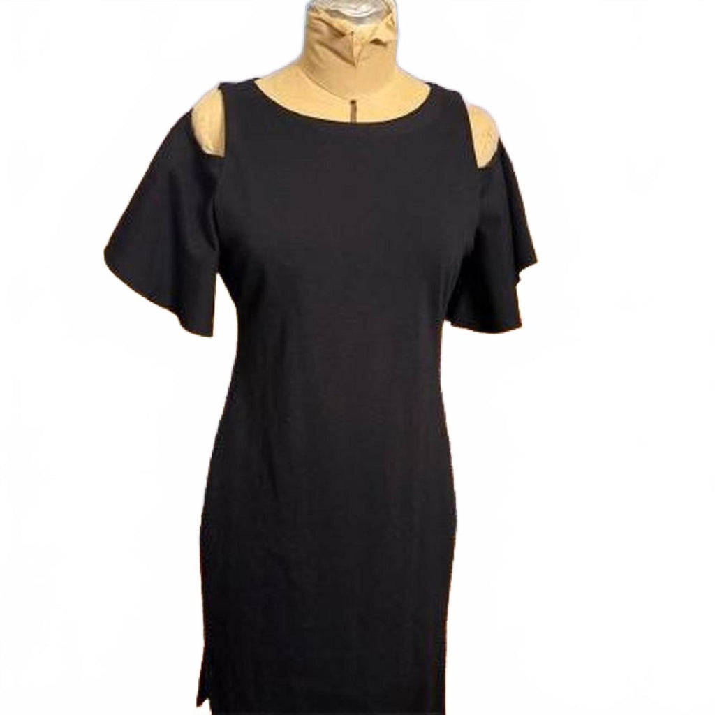 Black dress with cold shoulder