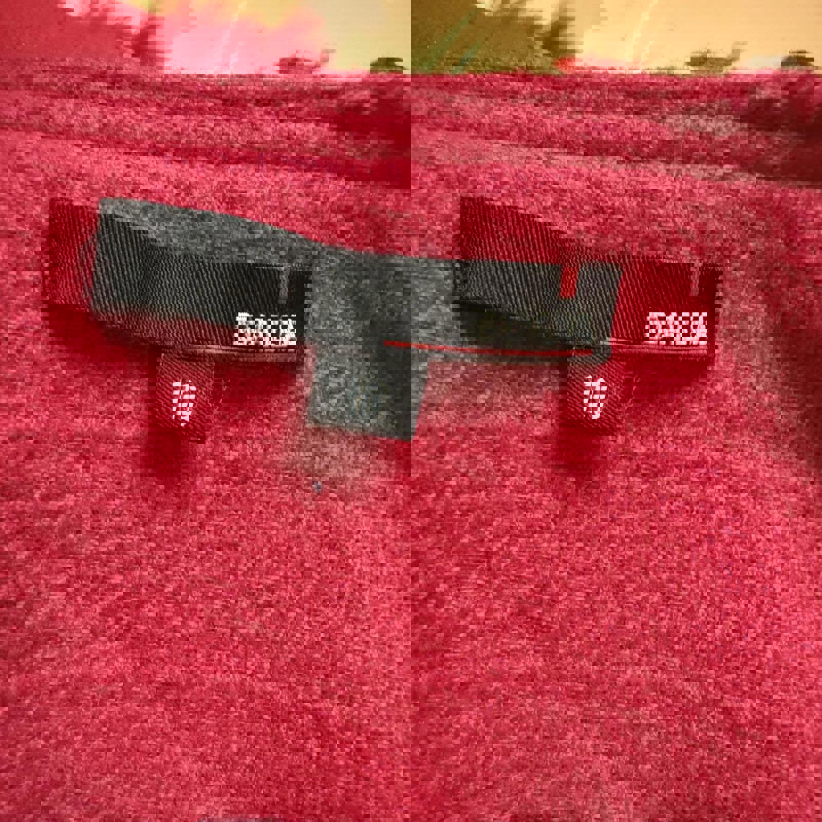 Dalia Red Zip-Up Jacket with Rabbit Fur Trim