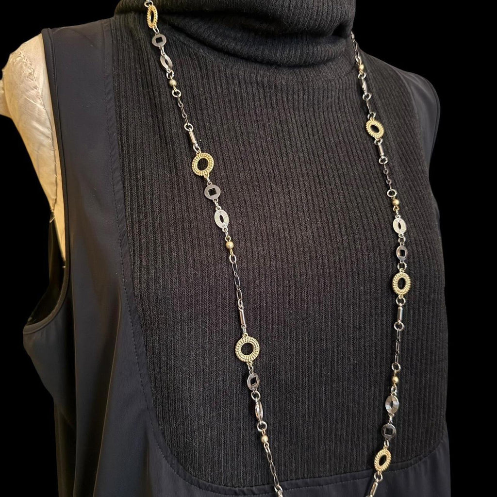 Lia Sophia Gold and Silver Tone Long Necklace