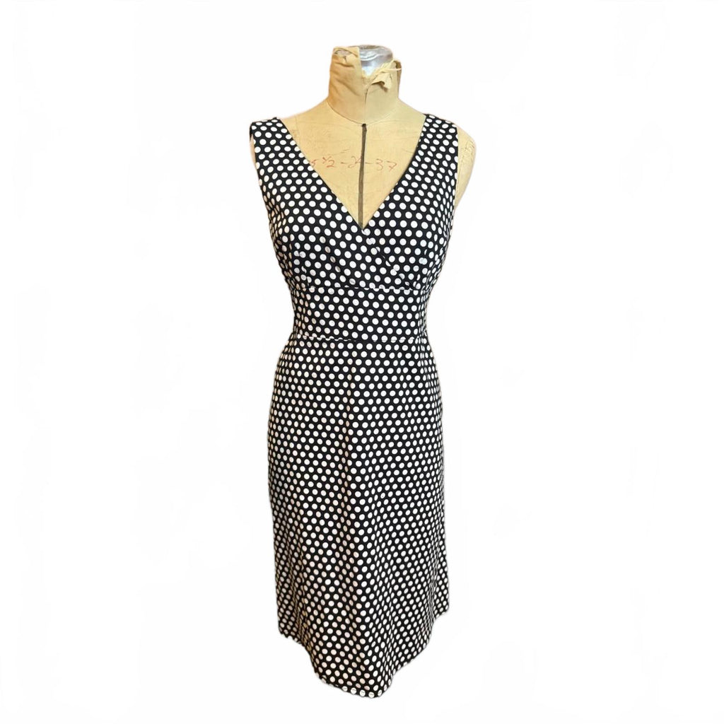 Spense Black and White Polka Dot Dress Size 12