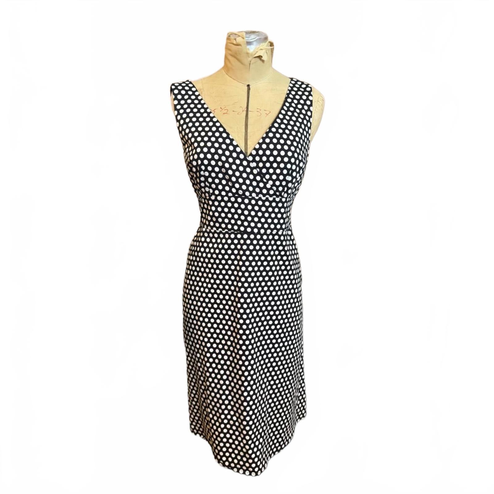 Spense Black and White Polka Dot Dress Size 12