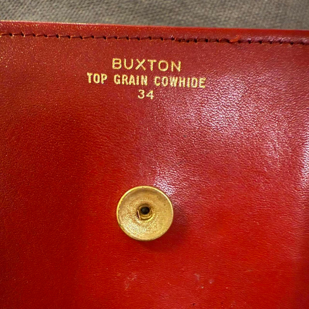 Buxton Red Leather Wallet