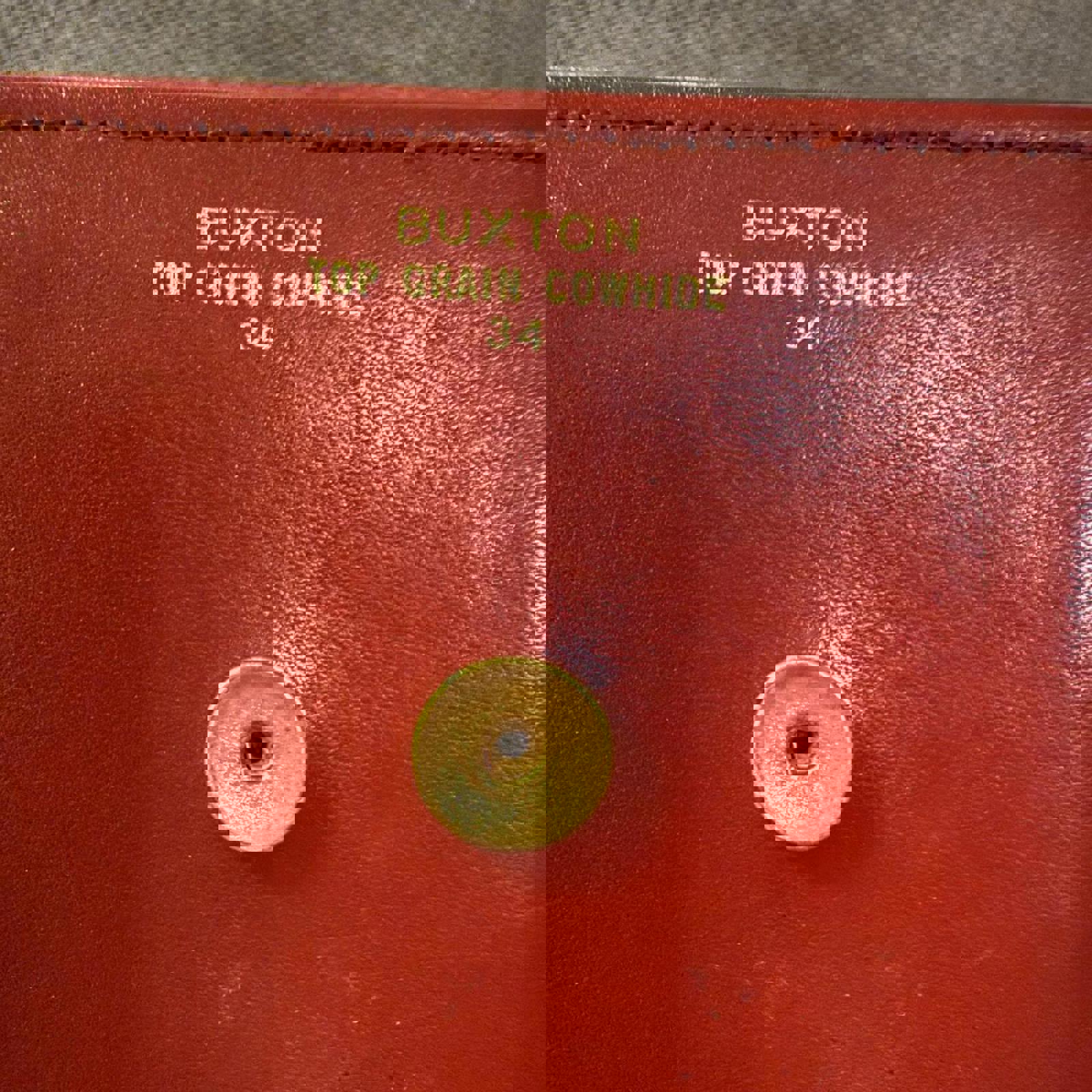Buxton Red Leather Wallet