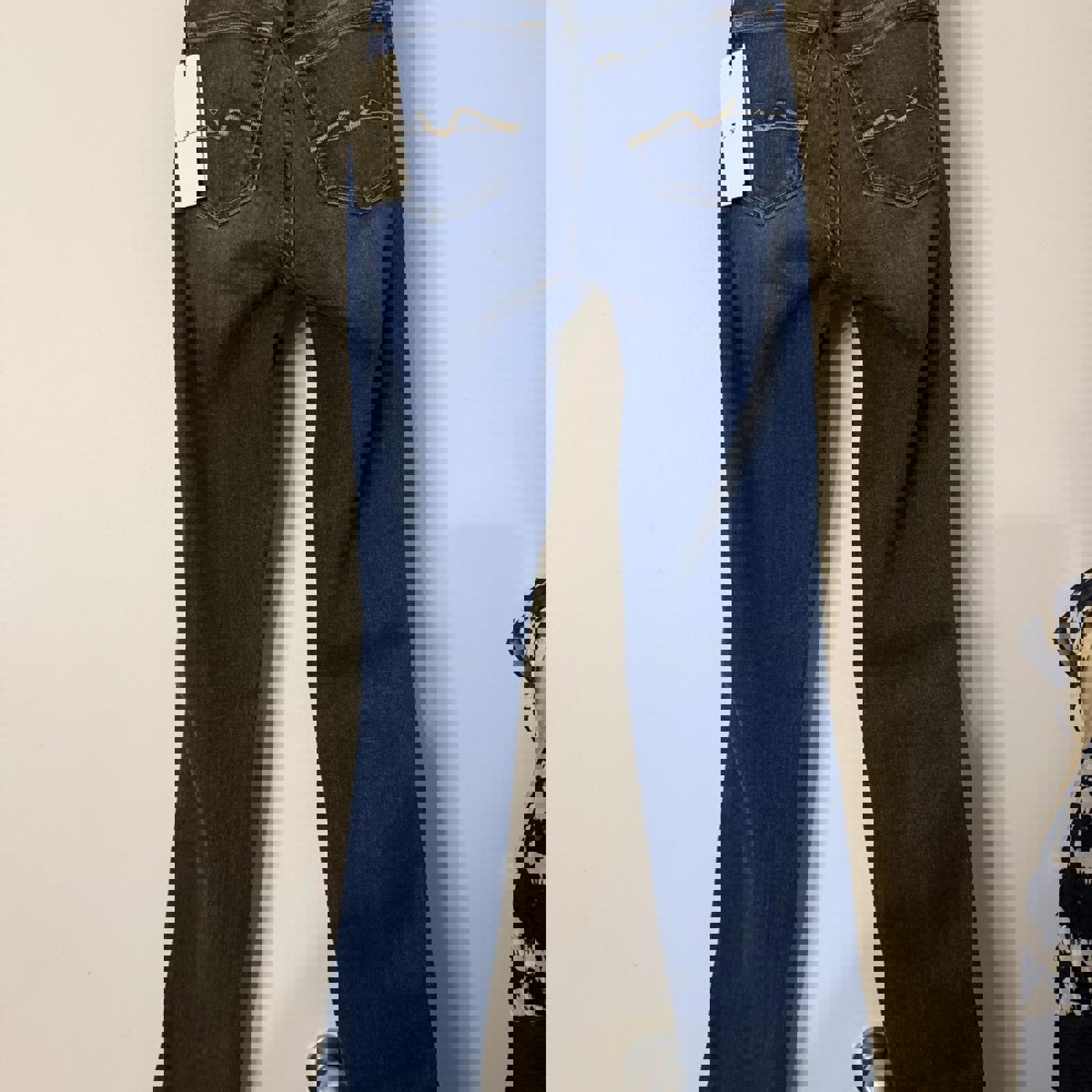 7 For All Mankind Blue Straight Leg Jeans