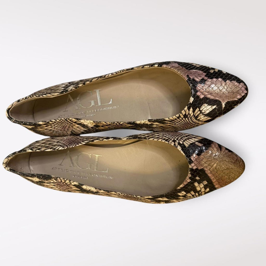 AGL Women's Snakeskin Flats Italy