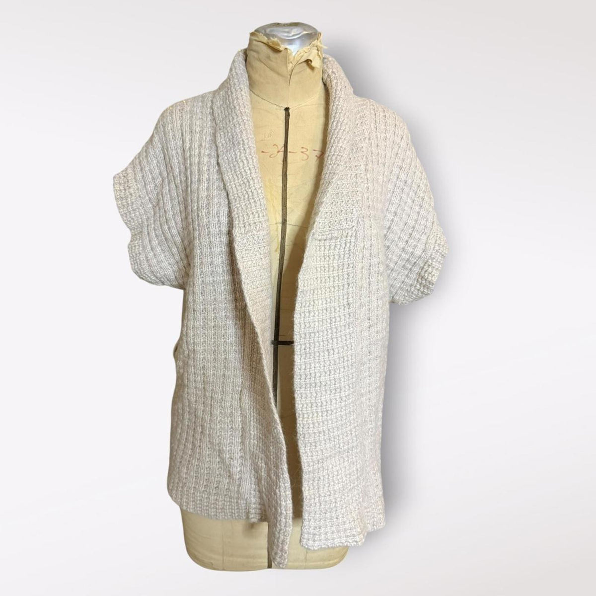 H&M Short Sleeve Cream White Cardigan