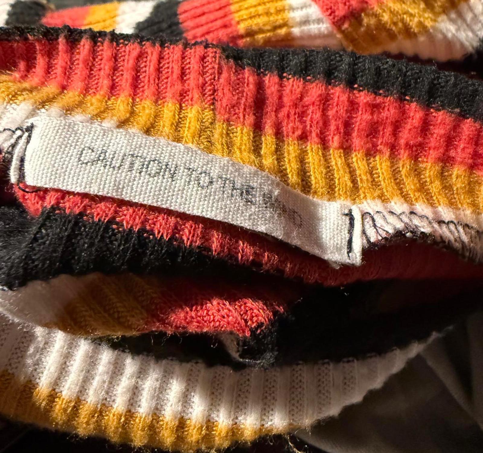 Caution to the Wind Striped Long Sleeve Ribbed Knit Sweater