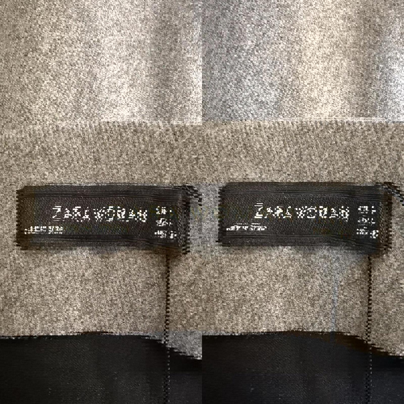 Zara Woman Gray Wool Blend A-Line Skirt