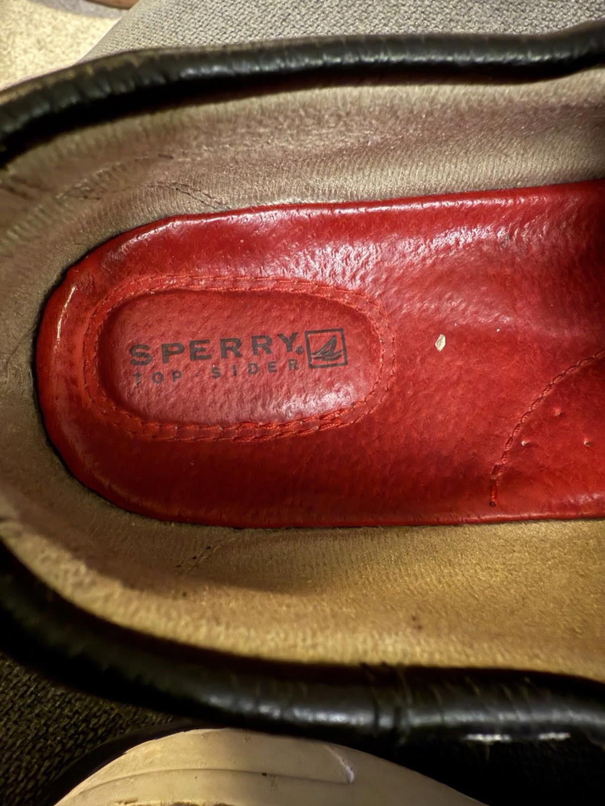 Sperry Top-Sider Black Leather Boat Shoes