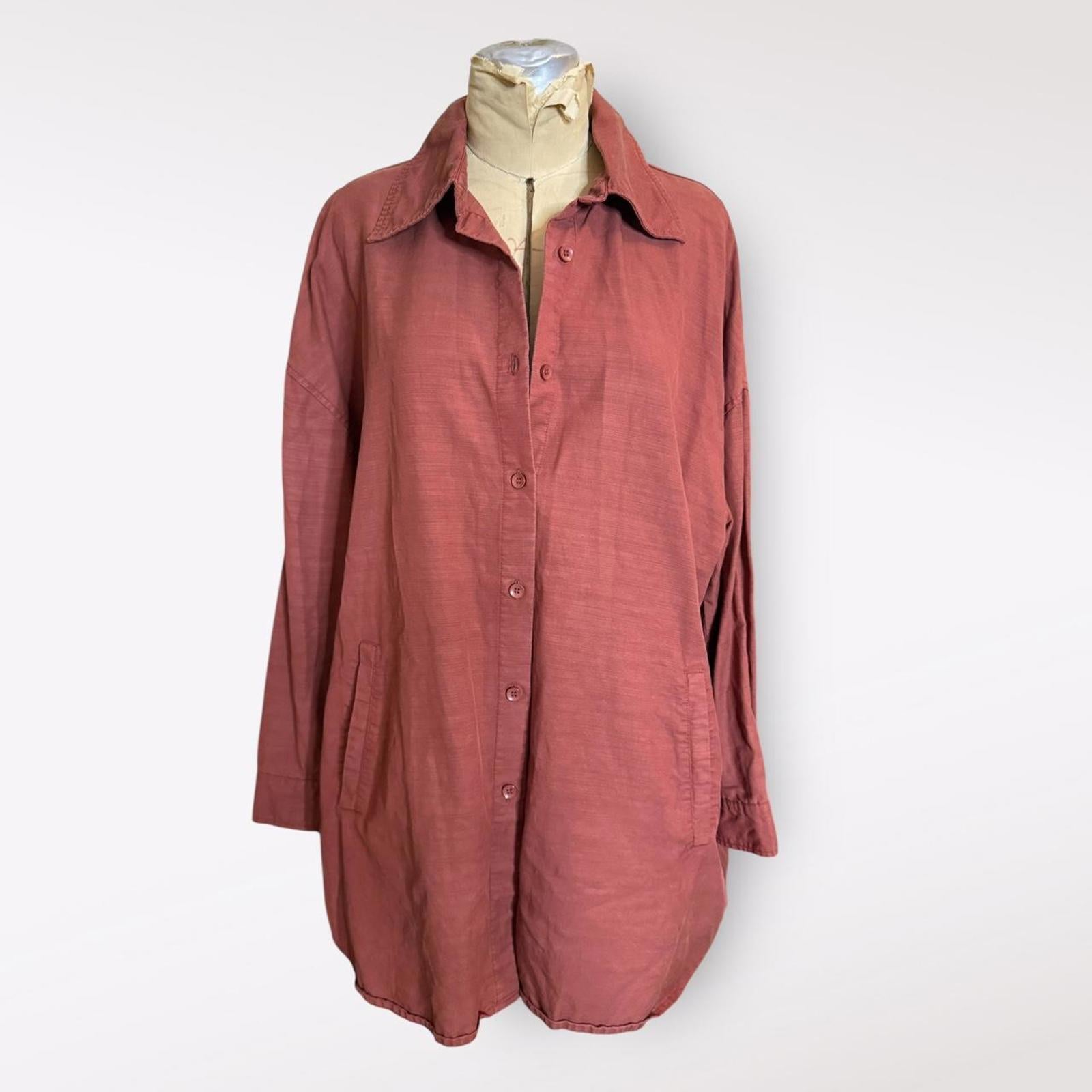 Avec Les Filles Terracotta Shacket