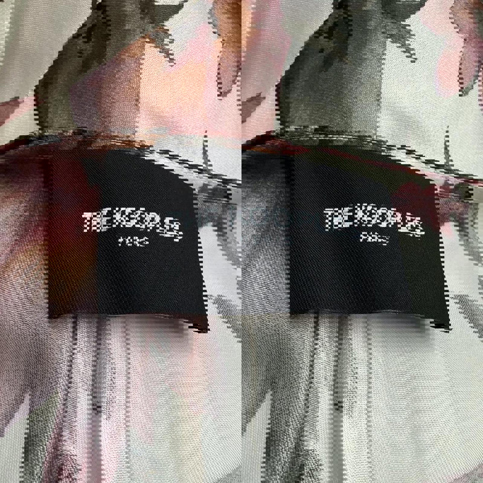 The Kooples Floral Print Ruffle Sleeve Dress with Slip