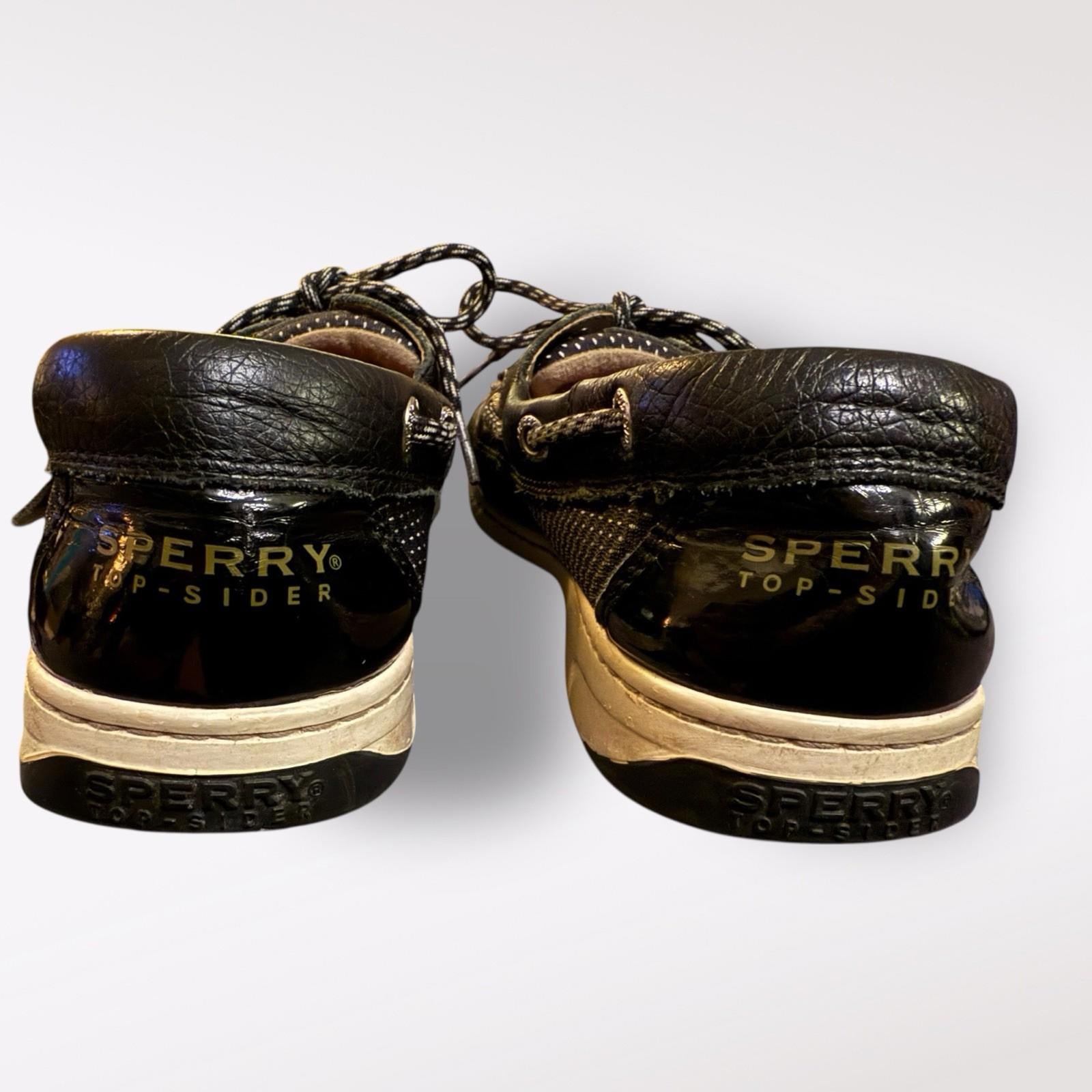 Sperry Top-Sider Black Leather Boat Shoes
