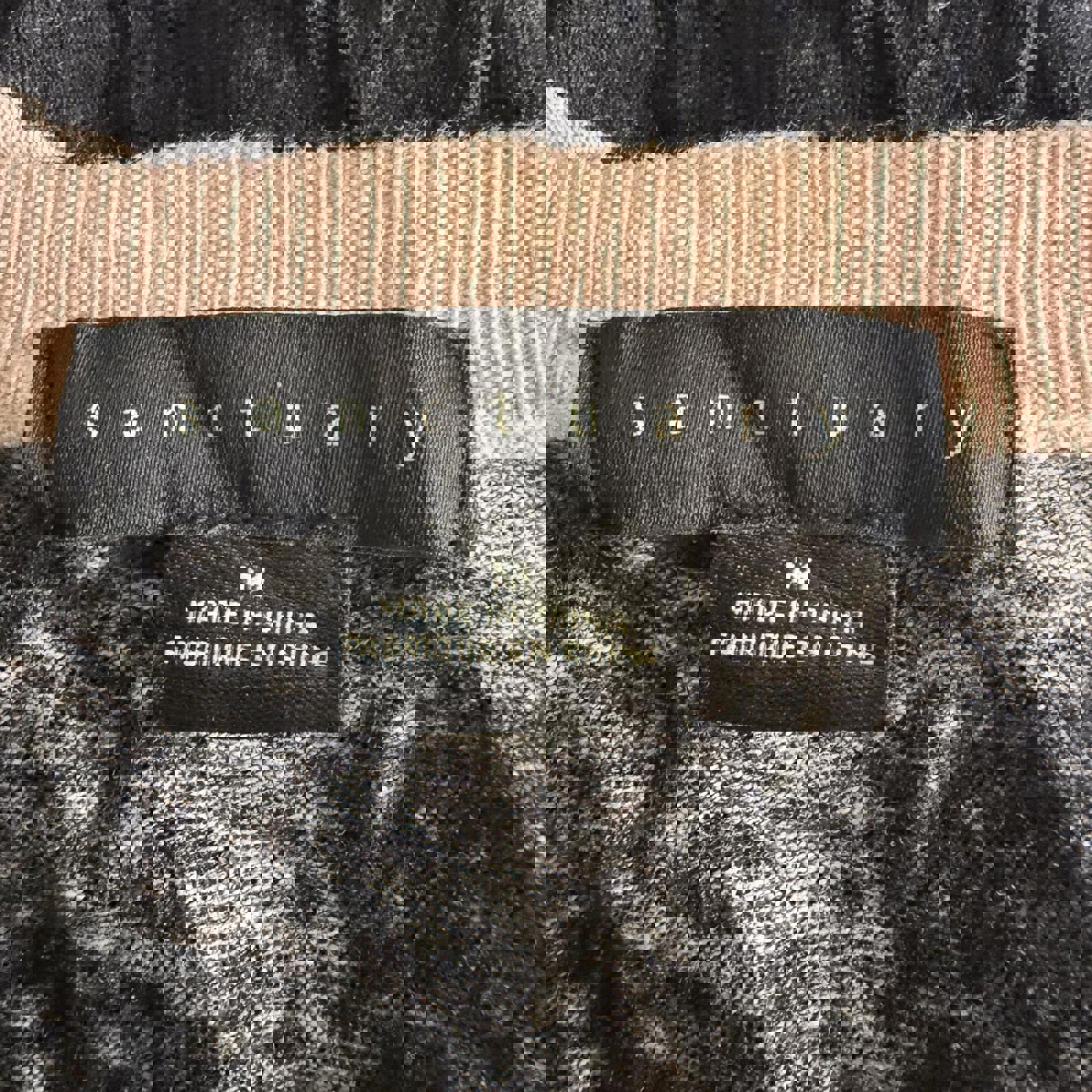 Sanctuary Black Sweater with Pink Floral Pattern