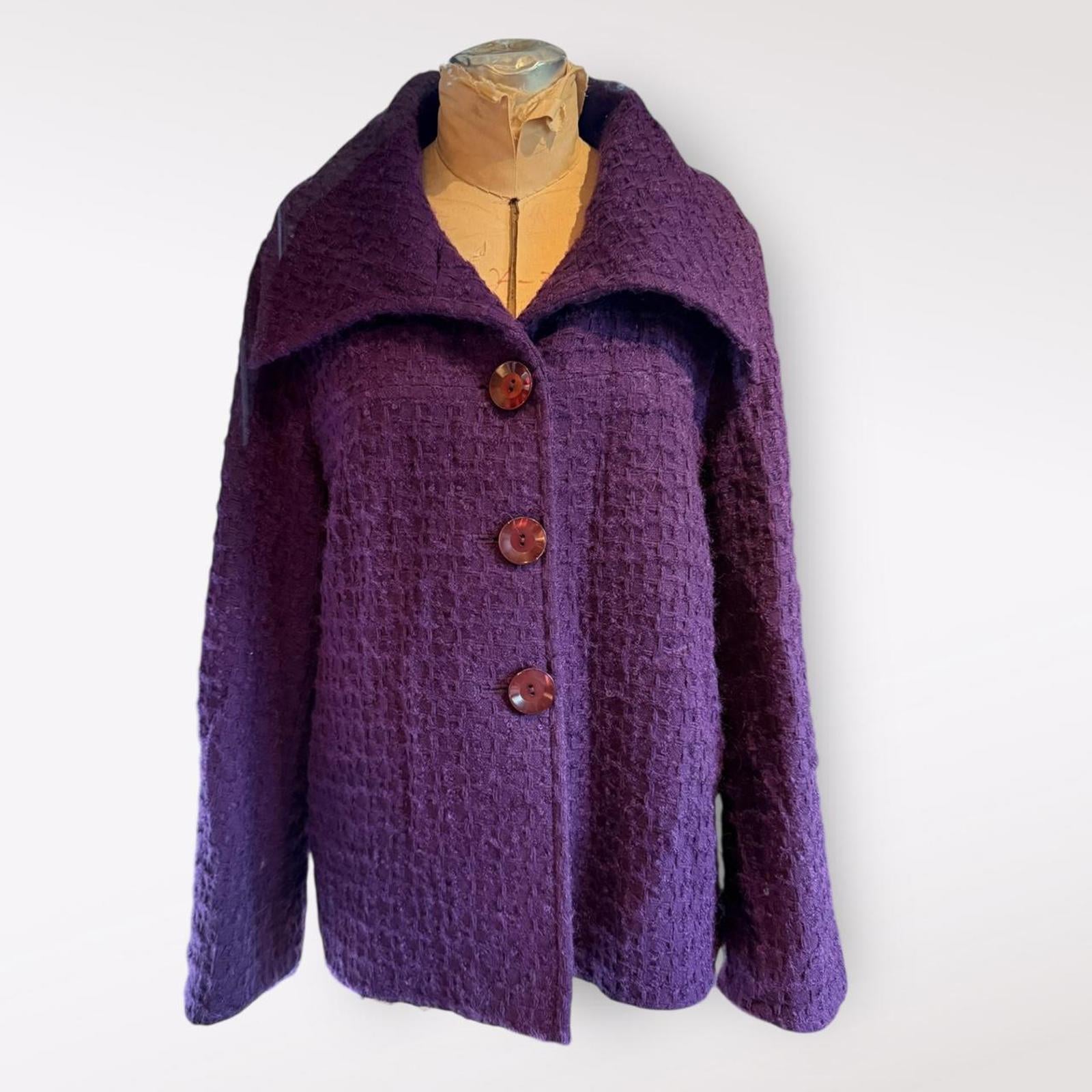Pendleton Women's Purple Wool Button-Up Jacket