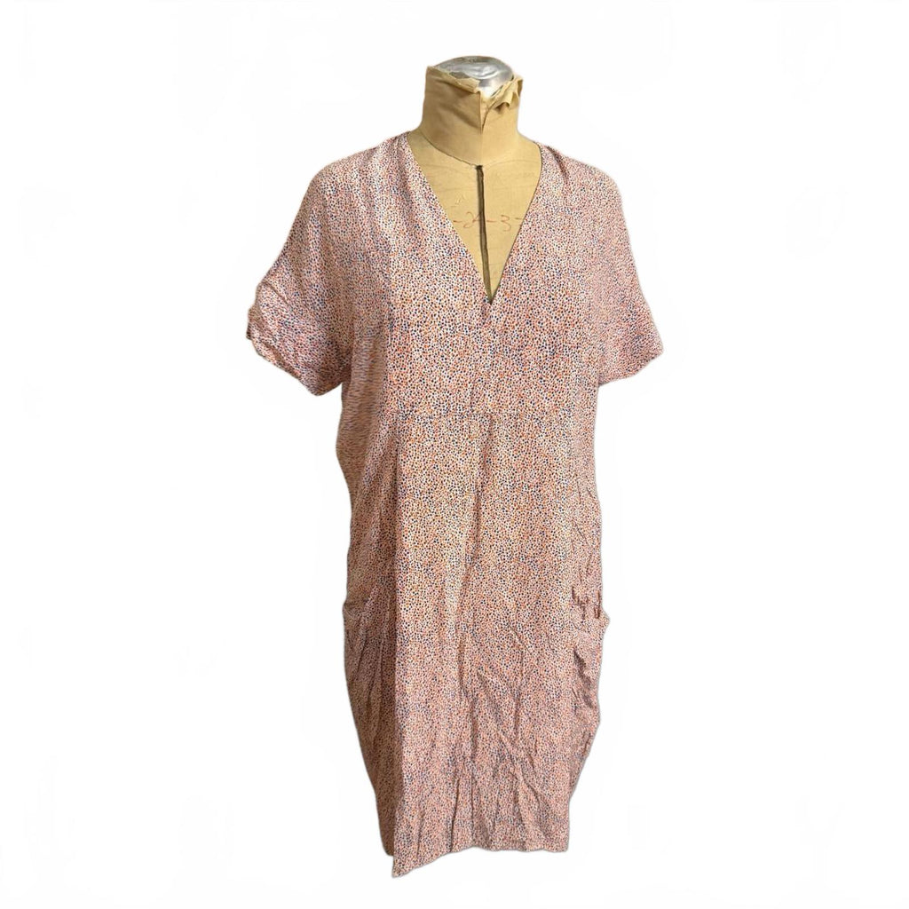 Whistles Printed V-Neck Short Sleeve Dress