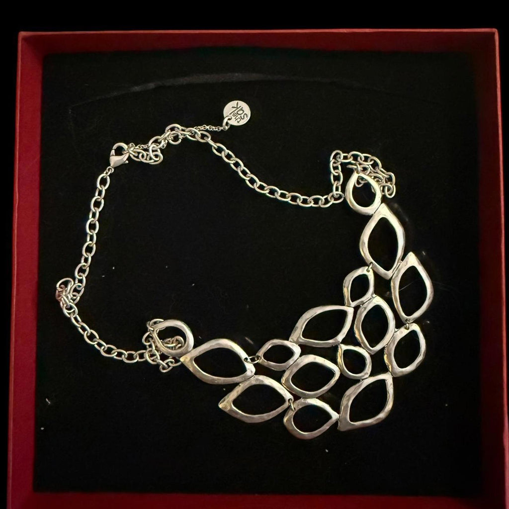 The Sak Silver Tone Bib Necklace
